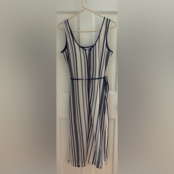 Sam Edelman Crochet and Striped with Tie Waist - Midi Dress Size S - Picture 2 of 8